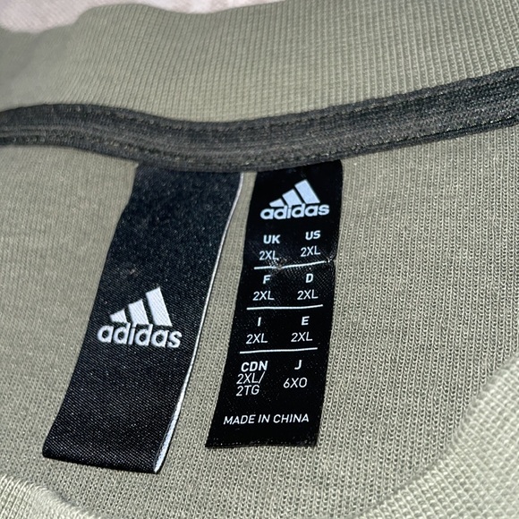 Adidas Zne Crew Men’s XXL Legend Earth / Legacy Green 1 Logo sweatshirt Like new - Picture 6 of 9